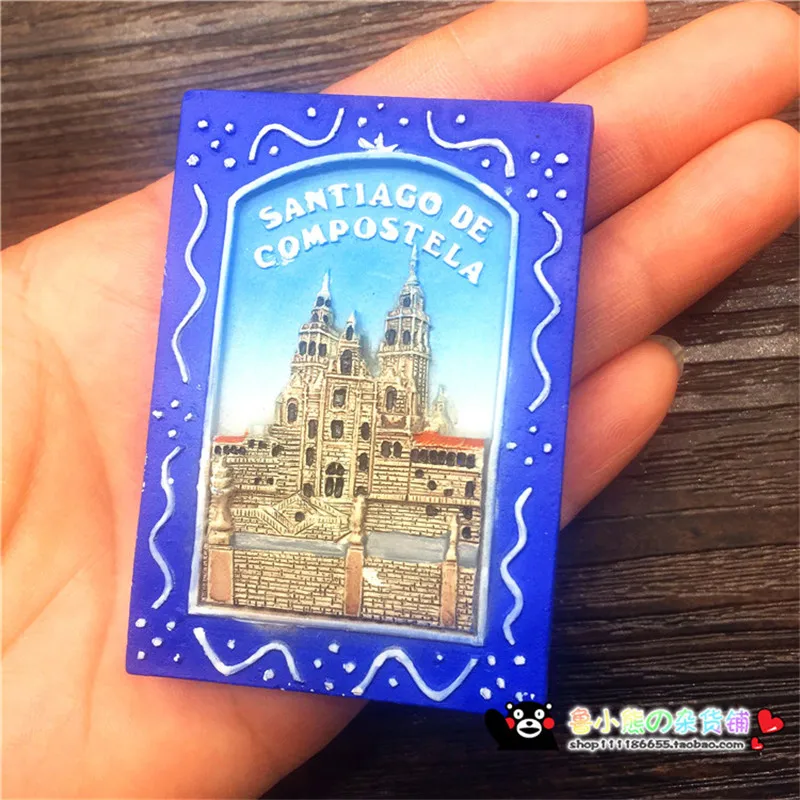 BABELEMI Santiago Chile Tourist Souvenirs 3D Resin Handmade Fridge