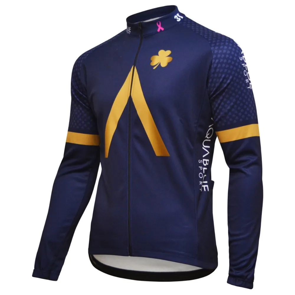 WINTER FLEECE THERMAL 2018 AQUA BLUE TEAM CLASSIC ONLY LONG SLEEVE ROPA CICLISMO CYCLING JERSEY WEAR SIZE XS-4XL | Спорт и