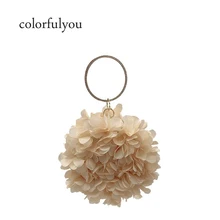 Вечерние женские сумки с цветком, бриллиантовое кольцо, сумочка с ручкой для дам, круглый день, клатч, свадебная цепочка, сумка на плечо, сумка-кошелек