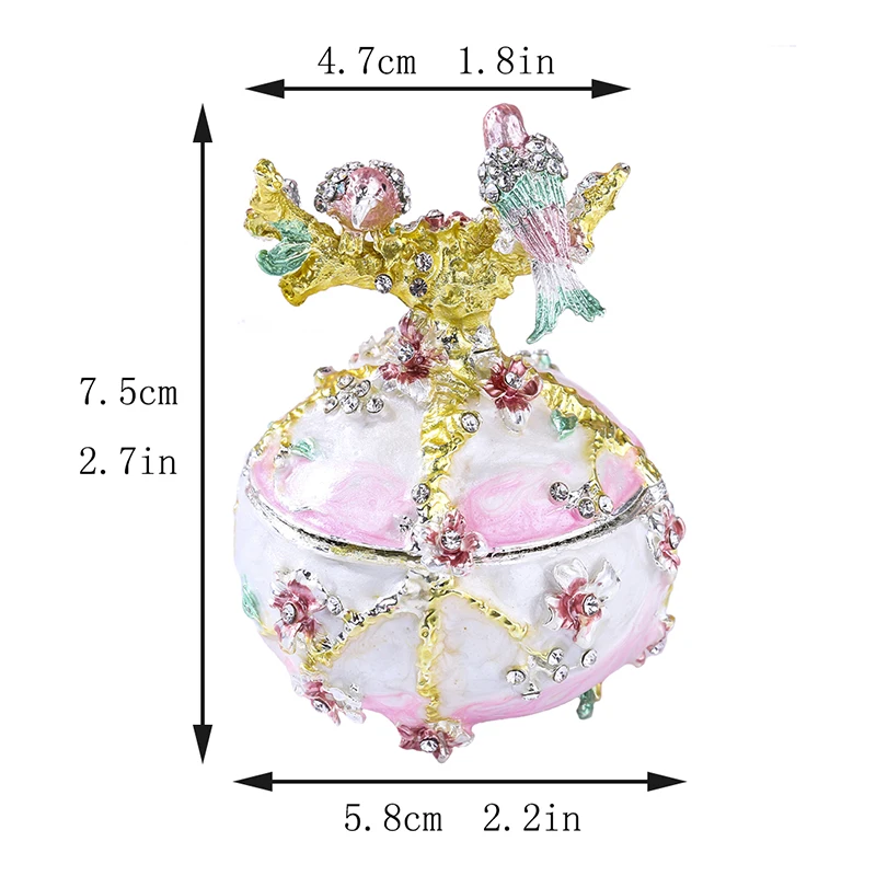 H& D любовь птица безделушка коробка металлическая эмалированная фигурка животного коллекционные Свадебные украшения кольцо держатель Органайзер