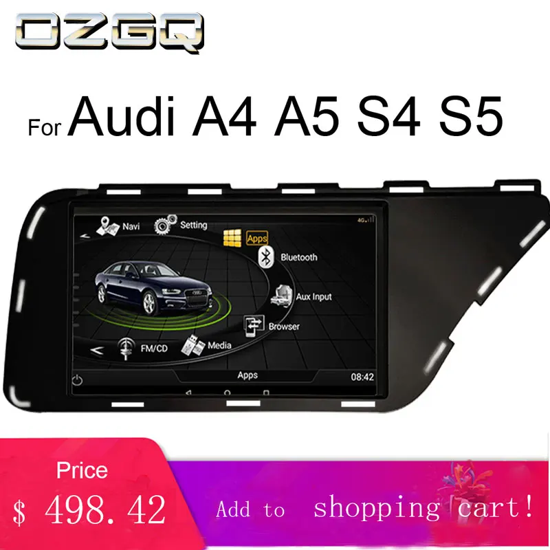 

OZGQ Android 5.1 System Car Multimedia AudioPlayer Headunit Autoradio For Audi Symphony Concert 3G MMI 2009-2016 A4 With Map