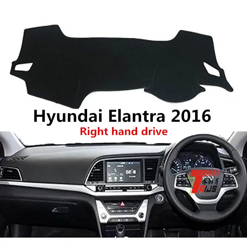Taijs правосторонний коврик для приборной панели автомобиля для hyundai Elantra дизайн Мода приборной панели автомобиля защитная накладка для Elantra 16