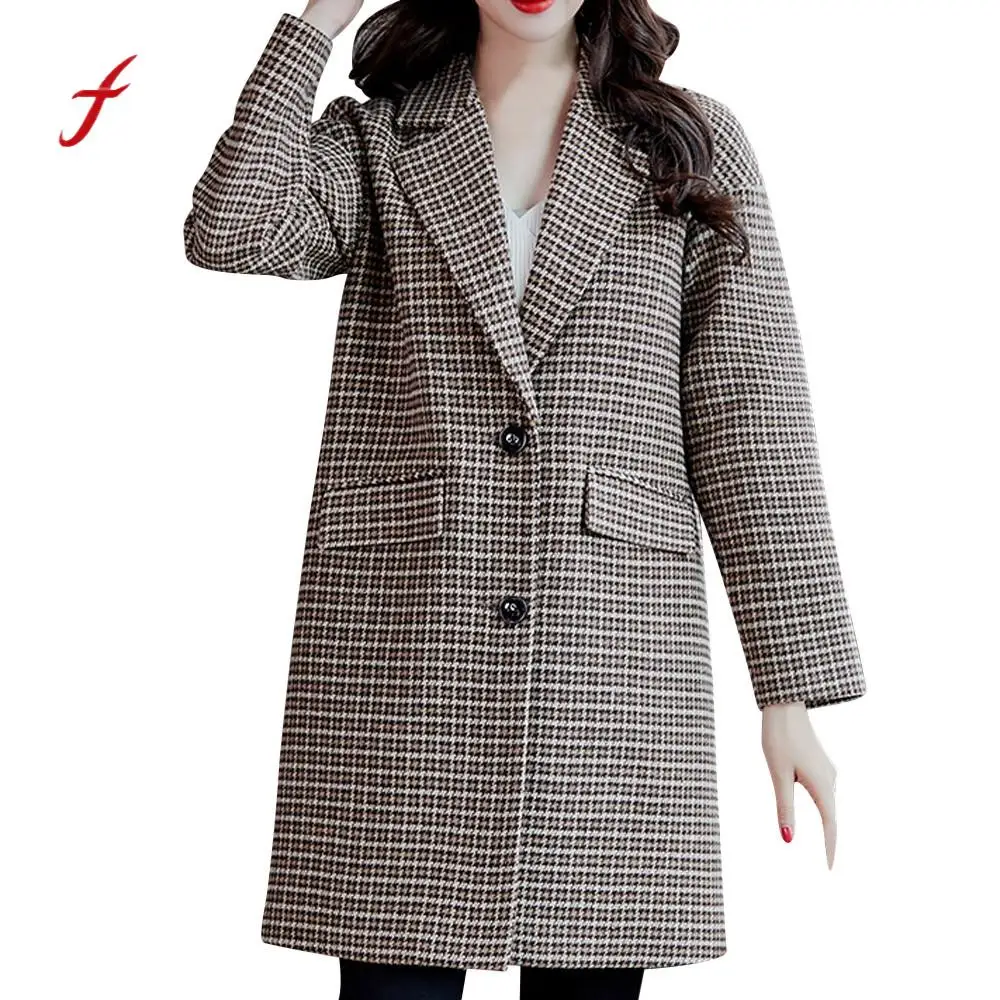 Woolen Coat Keep Warm Cardigan Coat Long Sleeve Jacket