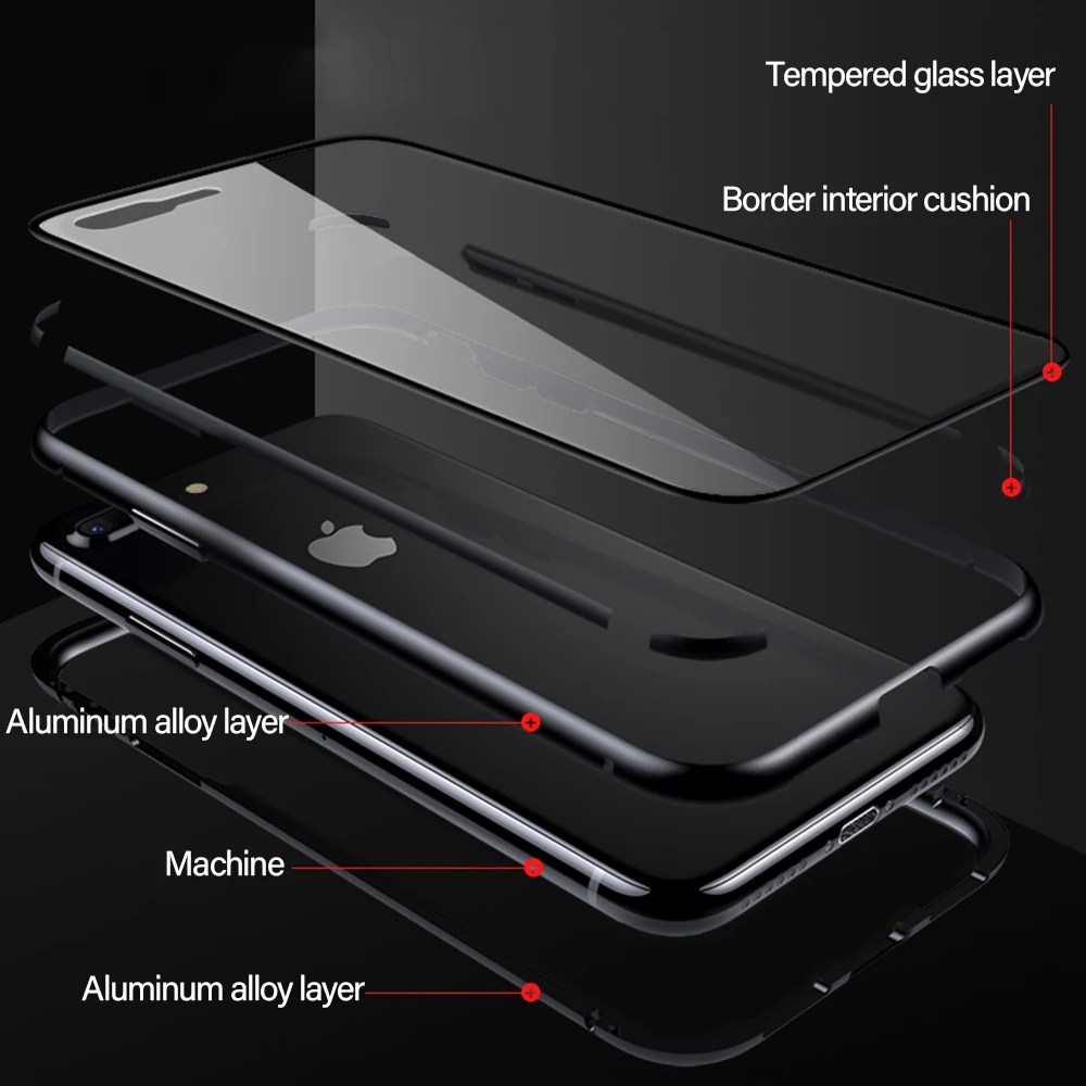 Чехол книжка с магнитной адсорбцией для samsung Galaxy S9 S8 Plus Note 9 8 чехол из закаленного