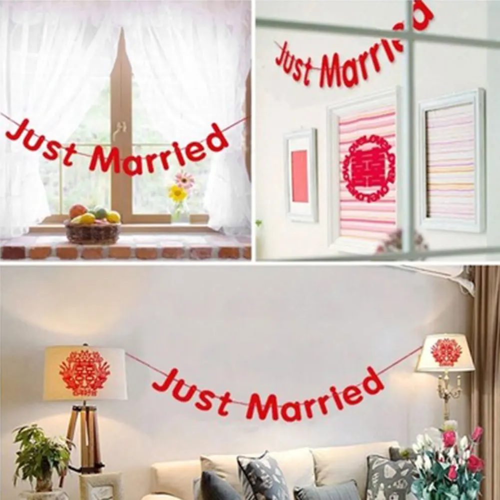 

Just Married Letter Hanging Home Decor Symbol Sign For Wedding Party Theme