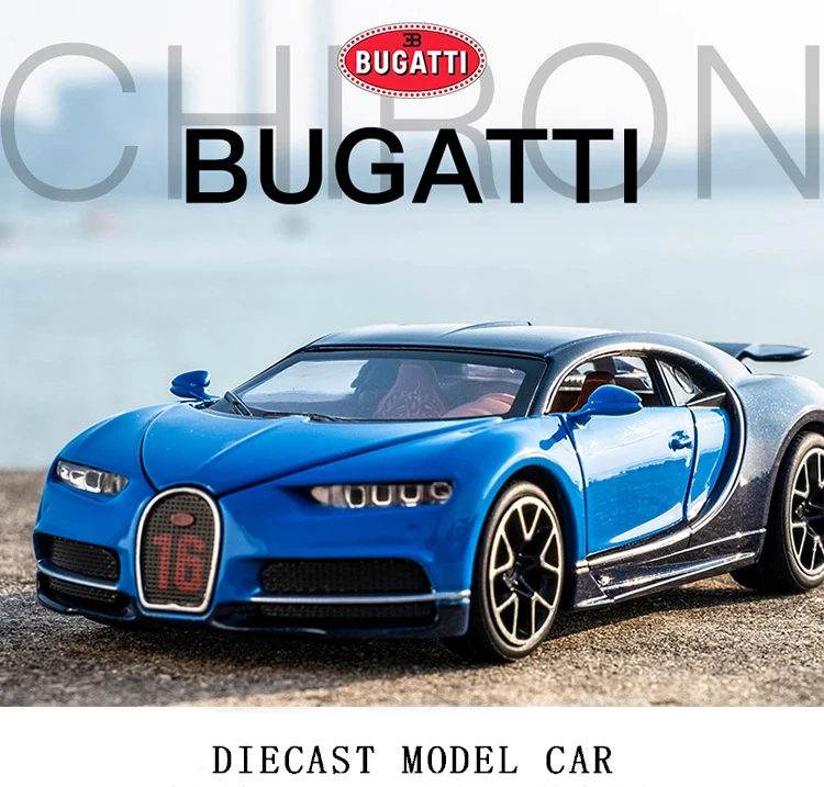 KIDAMI 1:32 Масштаб Bugatti литье под давлением модель автомобиля игрушечные машинки оттягивающийся автомобиль со звуком светильник Коллекция подарков для детей Взрослые машинки