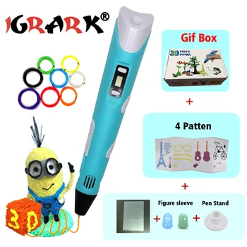 

3d Pen with 1.75MM PLA Filament lapiz Pen 3d printing pen for kids Birthday gift drawing Pen plastic The Best Gift for Children