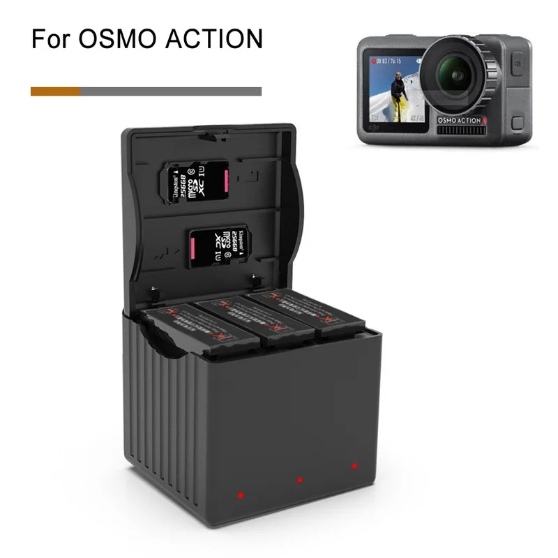 

QC Fast Charging Charger Charging Box for DJI OSMO ACTION Sports Camera Battery OSMO ACTION Charging Box camera accessories