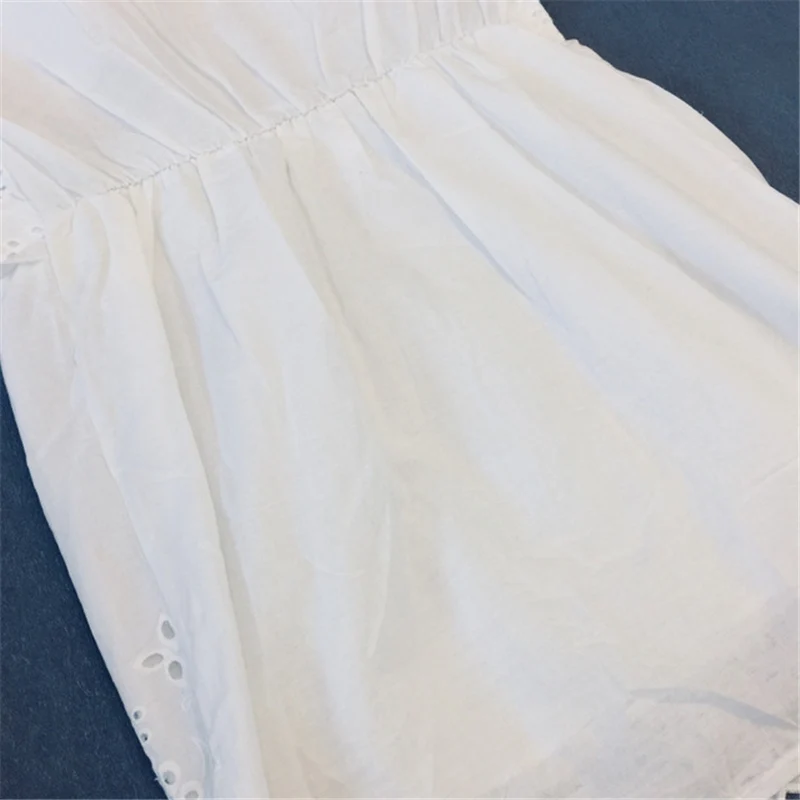 RUGOD летнее Элегантное открытое белое кружевное платье Женская Повседневная Туника с круглым вырезом и коротким рукавом хлопковое платье с подкладкой Vestidos