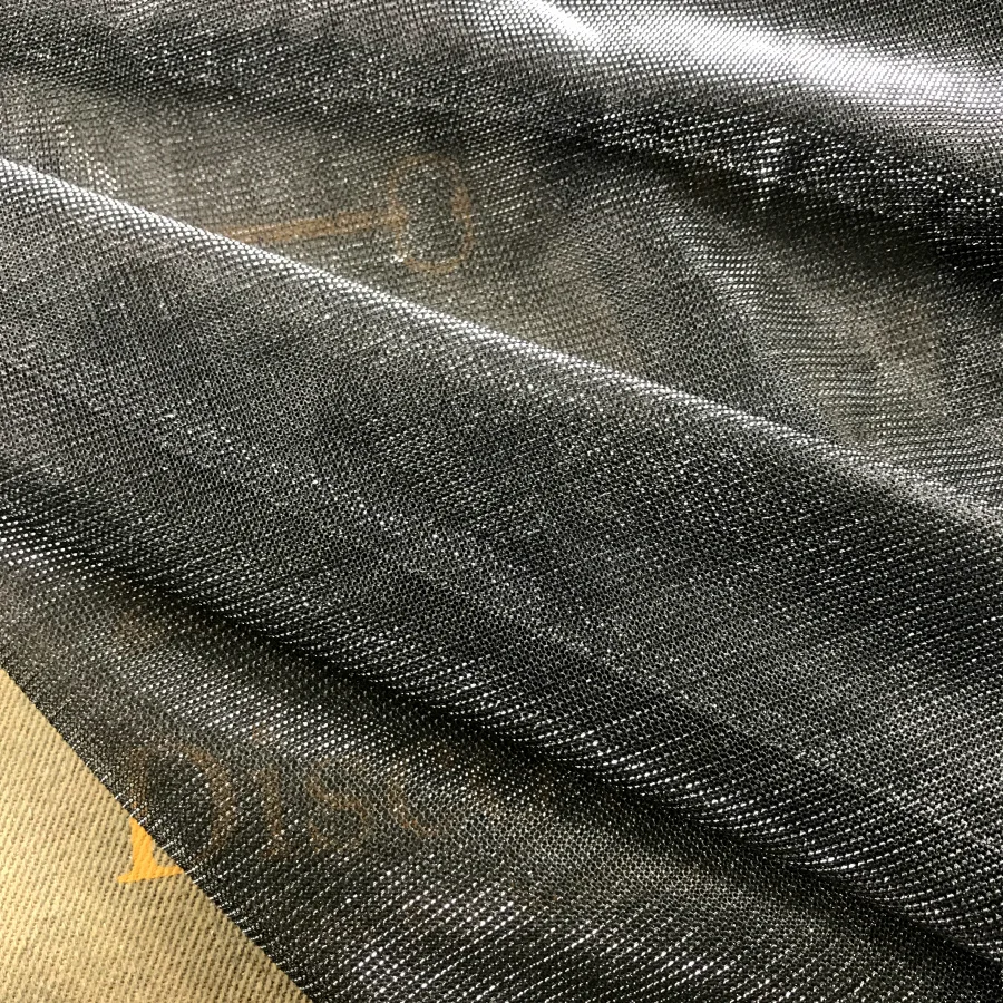 

3 meters 150cm 59" width silver black shiny mesh tulle fabric evening dress clothes materials MM460