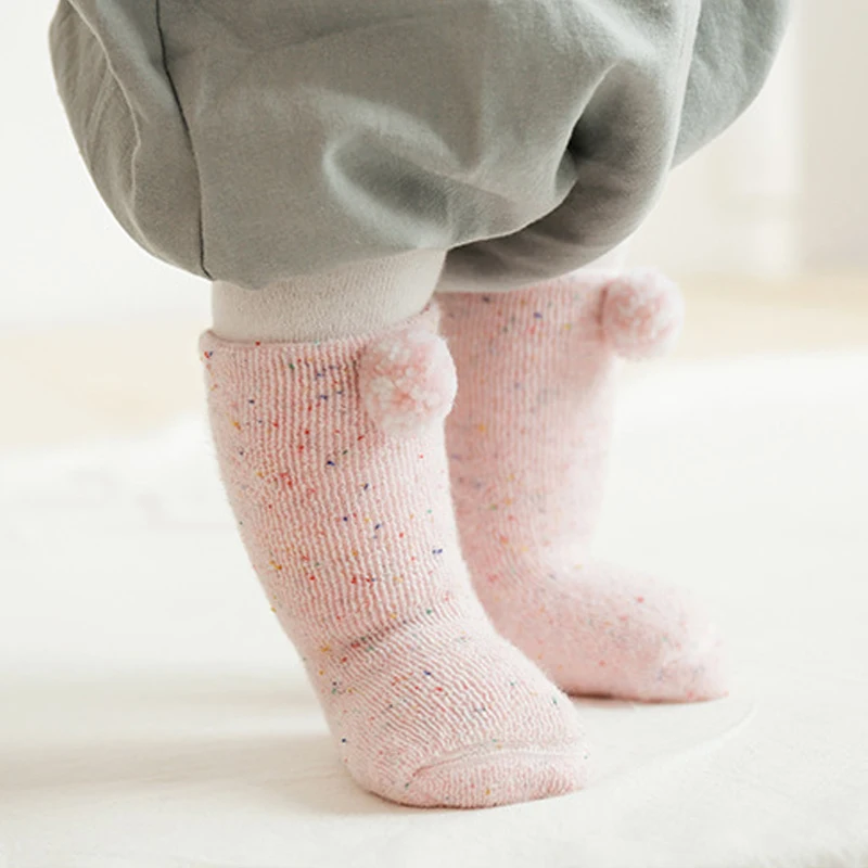 Детские носки детские бархатные махровые носки для новорожденных теплые мягкие хлопковые носки-тапочки для малышей, новые зимние
