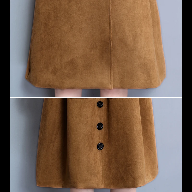 Kaki Double Longues Femmes Manches Long Le En Manteau Veste Élégant D'hiver Outwear Vers Boutonnage Noble Vêtements Mince Daim 2018 Khaki Pardessus Turn À Bas 0q8UwxwpP