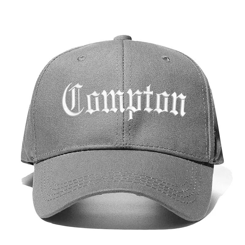 Compton, мужская бейсбольная кепка со старинной вышивкой, унисекс, хлопковая кепка для папы, летняя бейсболка, женская, на заказ, Прямая поставка - Цвет: gray white