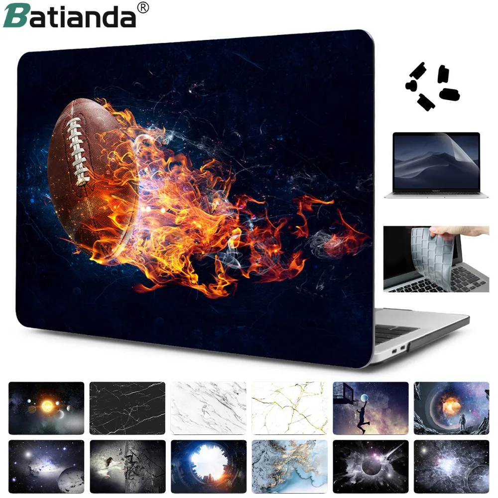 

For MacBook Pro Air Retina 13 15 Case 2018 Touch Bar & Keyboard Cover Crystal Hard Case for New Macbook A1932