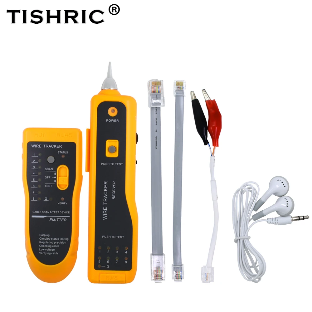 

TISHRIC JW-360 LAN Network Cable Tester Cat5 Cat6 RJ45 UTP STP Line Finder Telephone Wire Tracker Tracer Diagnose Tone Tool Kit