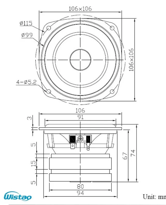 Hi-Fi 4 дюйма полный спектр Динамик блок 4 Ом 60Hz-23KHz 92dB Макс японский AKISUI4 из-за цветопередачи монитора Динамик s ламповый усилитель DIY Аудио