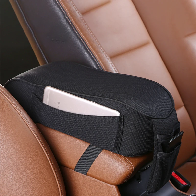 

Universal Car Armrest Box Mat Cushion Memory Cotton Armrest Protective Box Central Control Armrest Console Box Pad Cover Cushion