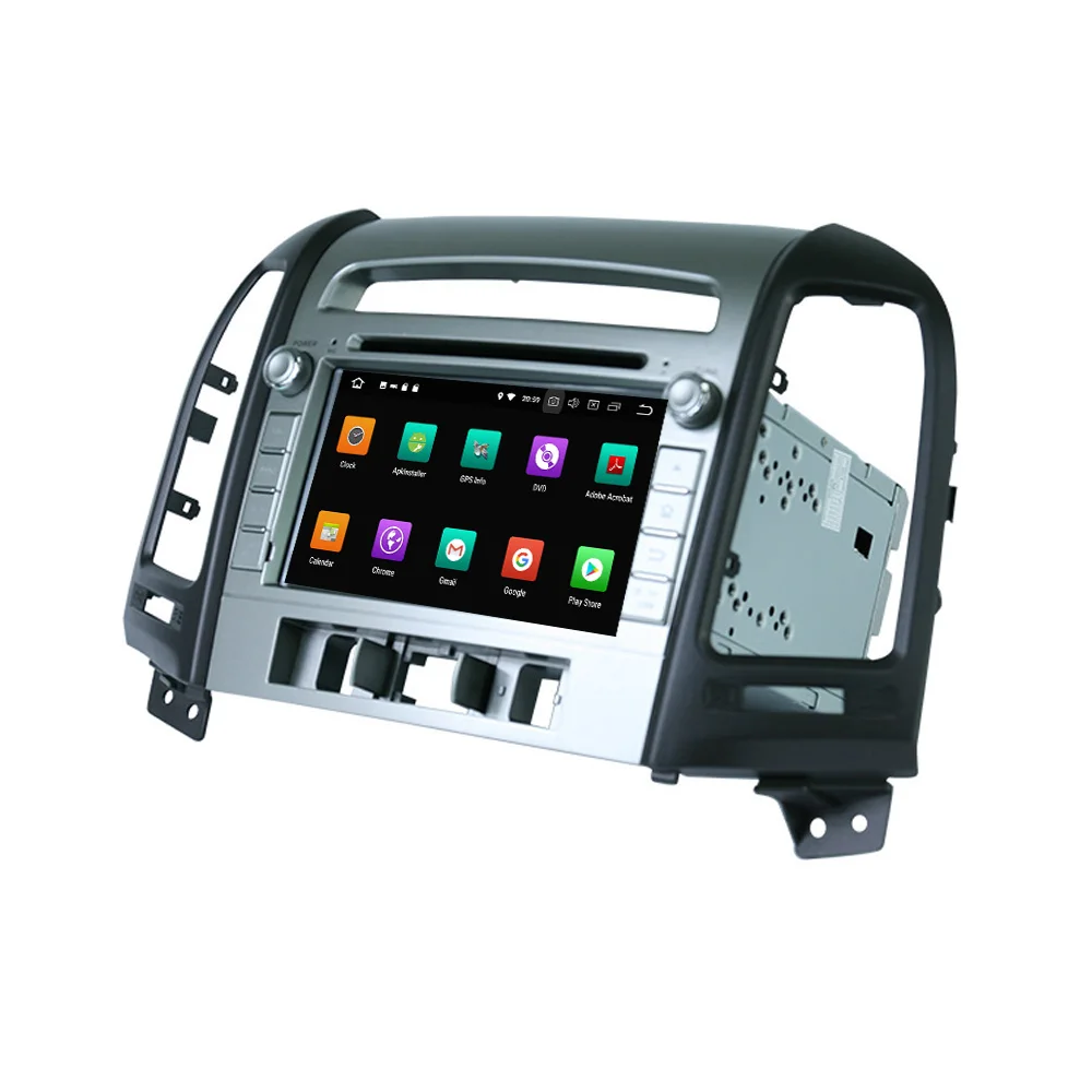 KLYDE 7 &quot2 Din 8 ядер 32 ГБ Android 0 Автомобильный мультимедийный плеер для Hyundai Santa Fe 2006 2011