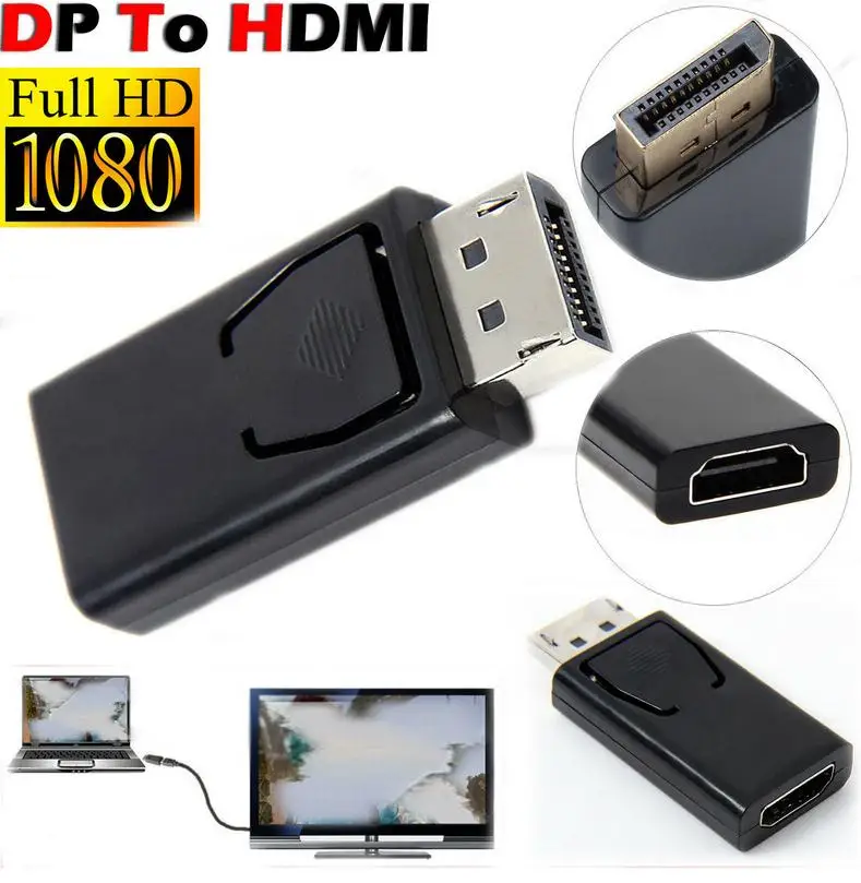

Display Port DP Male To HDMI Female Flat Adapter Connector Converter for HDTV PC