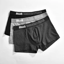 boxer mens underwear men cotton underpants male pure men panties shorts underwear boxer shorts cotton solid cuecas(China)
