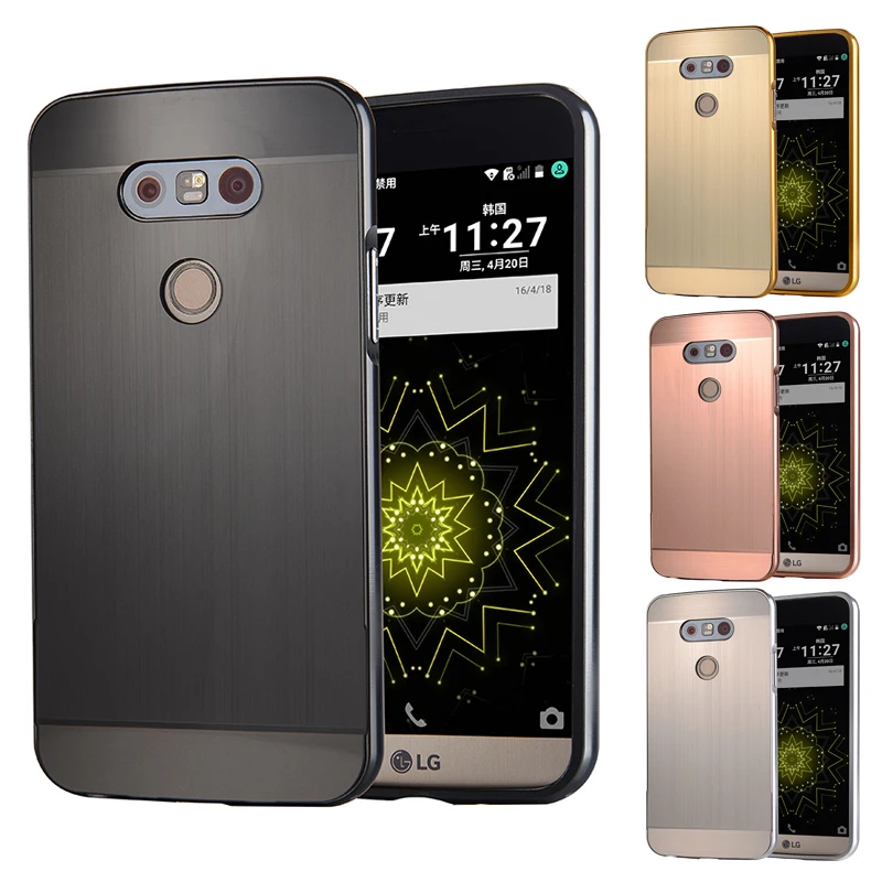

For LG G5 Case Brushed mirror Back Cover Case for LG G5 Plating Aluminum Metal Frame for LG G 5 H868 phone bag Case 5.3''