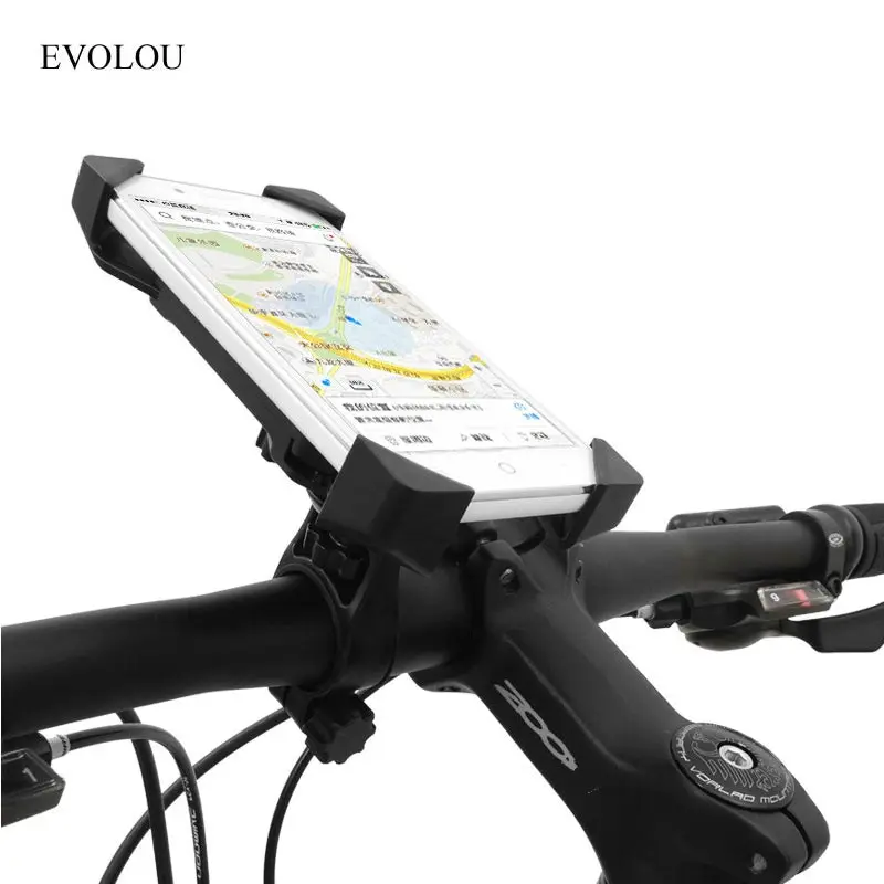 

Bike Mobile Holder Universal Bicycle Phone Anti-Slip Holder 360 Rotating Handlebar Clip Stand for LG Xiaomi Cellphone Support
