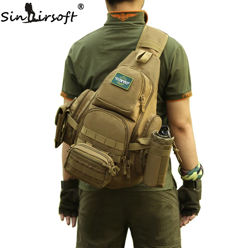Protector Plus 20 35L Tactical Sling Bag, 14&quot; Laptop Waterproof Molle Military Backpack, Camping ...