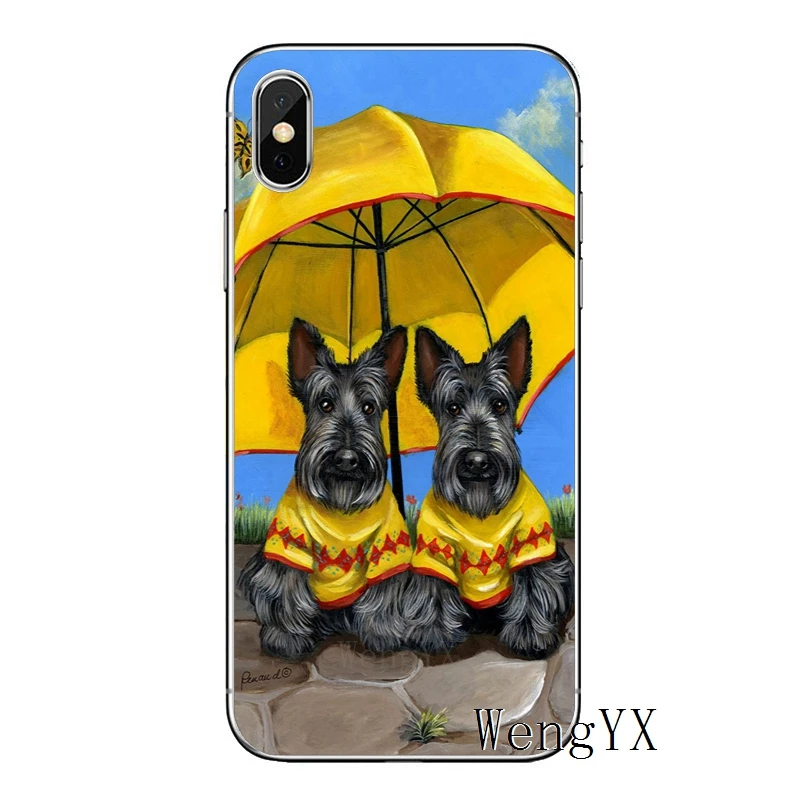 Модные шотландский терьер чехол для телефона для Apple iPhone 8 7 plus 6s 6 plus X XR XS Max SE 5S 5c 5 4S 4 ТПУ мягкий чехол телефона - Цвет: Terrier-A-09