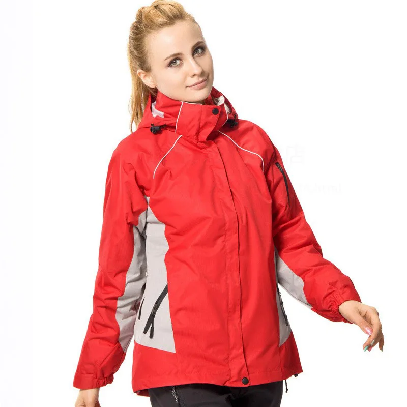 

Women Waterproof Windbreaker Hiking Jacket Female Outdoor Thermal Warm 2 in 1 Breathable Trekking Fleece Jackets abrigo mujer