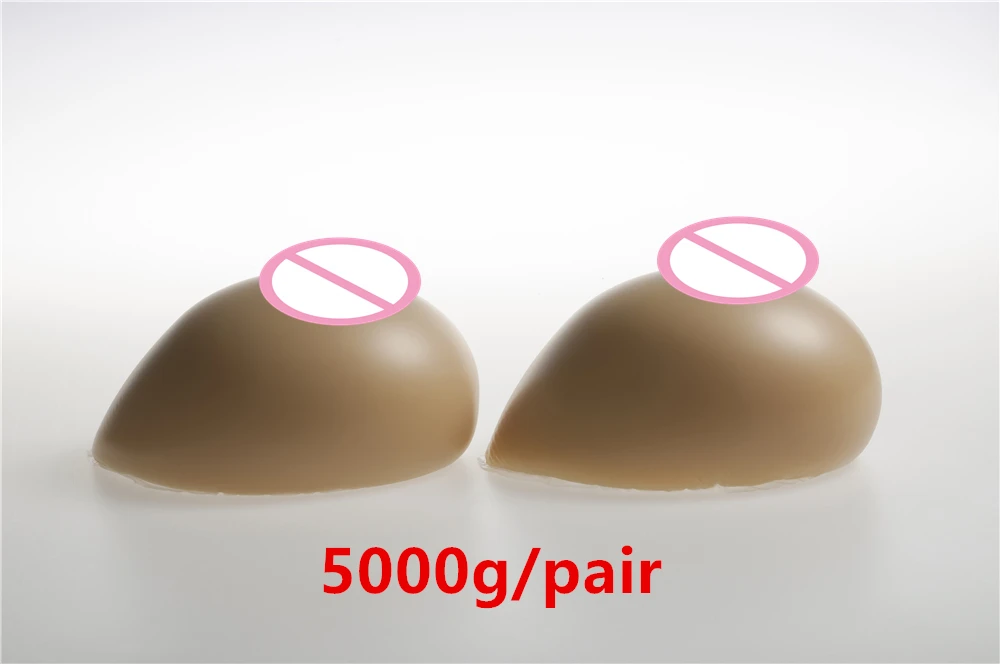 

5000g/pair Transgender Fake Silicone Breast Forms Crossdresser Silicone Large Breast Forms Fake Boobs K Cup
