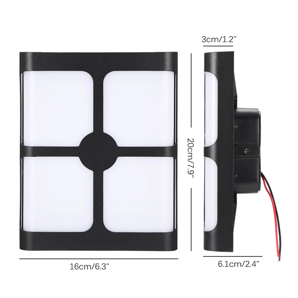 18 Вт светодиодный настенный светильник, уличный светильник ing IP55 85-265 в, водонепроницаемый современный квадратный садовый настенный светильник, лампа для прохода, Балконная лампа, Buitenverlichting