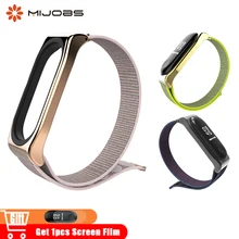

Mijobs Nylon Watch Strap Mi Band 3 Bracelet Replace for Xiaomi Mi Band 3 Wristband Smart Accessories Miband 3 Sport Wrist Straps