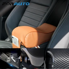 FORAUTO автомобильный подлокотник, коврики для автомобиля, центральная консоль, подлокотник, набор из искусственной кожи, держатель для телефона, универсальный многофункциональный автомобильный Стайлинг