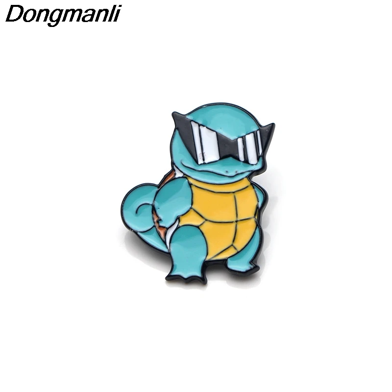 

P3305 Wholesale 20pcs/lot Squirtle Cool Enamel Pins and Brooches for Women Men Lapel Pin backpack bags badge Gifts for Fans
