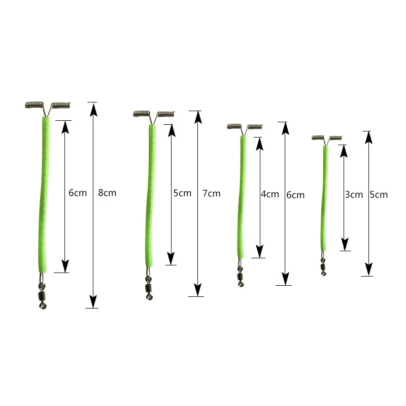 50 шт. Светящиеся в темноте проволочные рукоятки с поворотными бусинами рыболовные снасти для соленой воды ветви пипетки клеммные снасти 5 см 6 см 7 см 8 см 9 см 10 см
