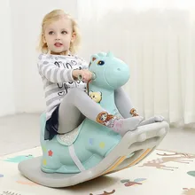 Дизайн утолщение Пластик лошадка-качалка детская одежда для малышей комнате игрушки-качалки вышибала ездить на лошади безопасный кресло-качалка