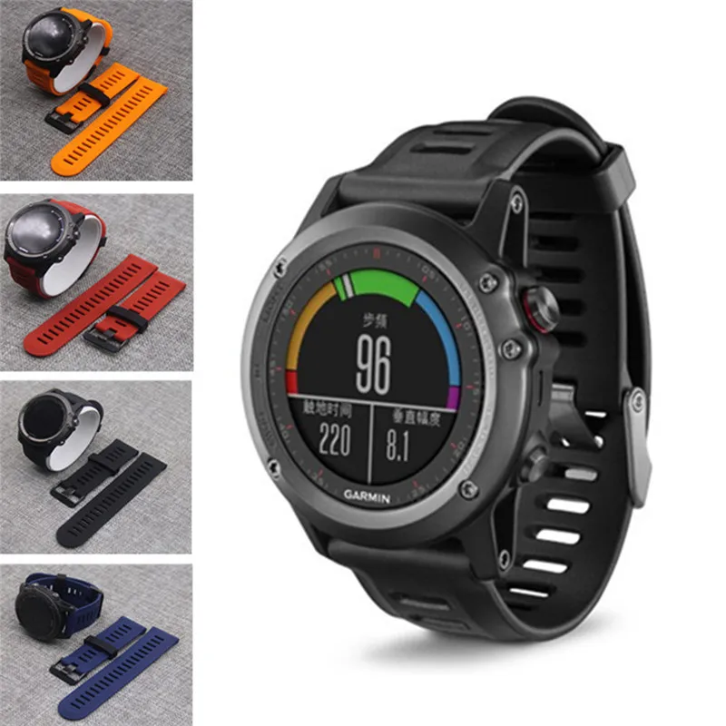 

Colorful Outdoor Sport Silicone Wrist Strap Watchband Replacement Bracelte Watch For Garmin Fenix 5/5X/3/3HR/S60