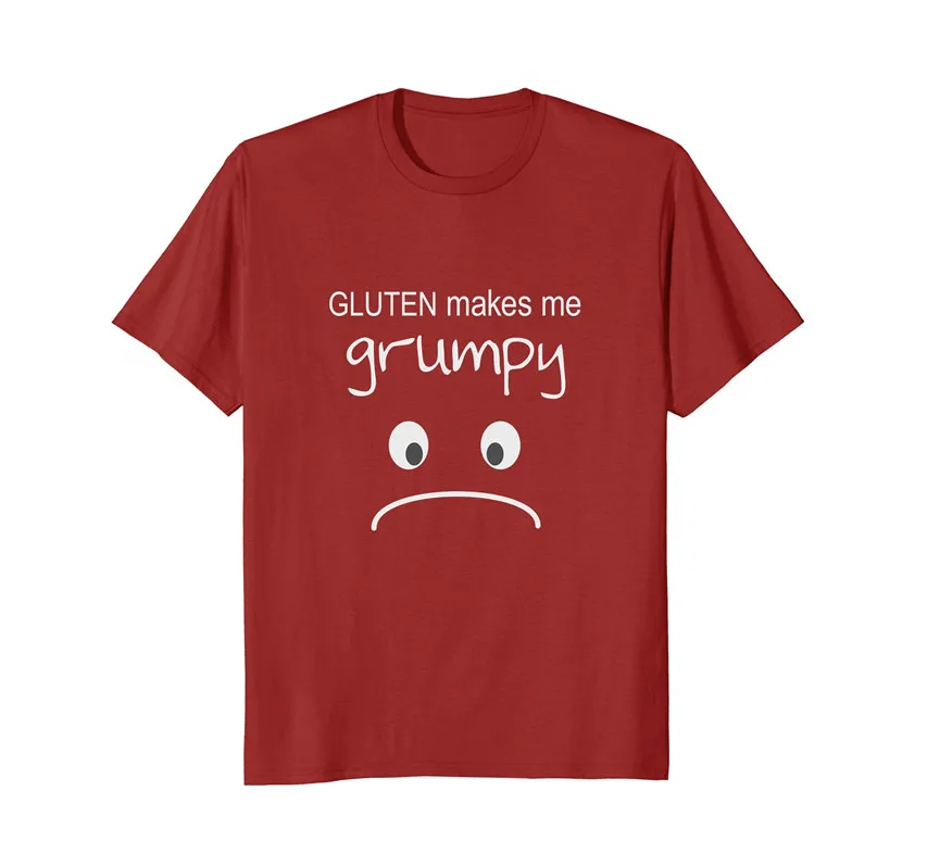 

Brand Men Fitness T Shirt Gluten Free Shirt Gluten Makes Me Grumpy