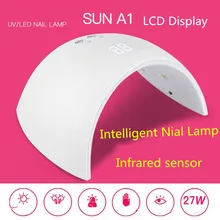 Высокое качество ЖК-дисплей Дисплей лампы для ногтей двойной свет 27 Вт фототерапии машина 110 В-240 В USB Сушилка для ногтей лечение все УФ светодио дный Гель-лак