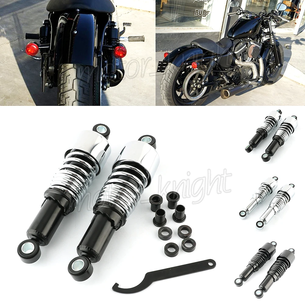 Короткий амортизатор Sportster Harley понижающий хром 10,5 дюймов для Harley Sportster Forty Eight Iron 883 XL 1200 понижающий черный