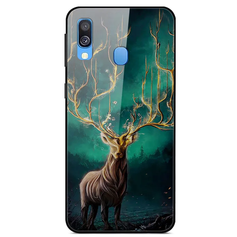 Чехол для samsung Galaxy A40,, закаленное стекло, планета, космос, покрытие, стекло, задняя крышка, чехол для samsung A40 A 40, чехол для телефона s A450F - Цвет: 14