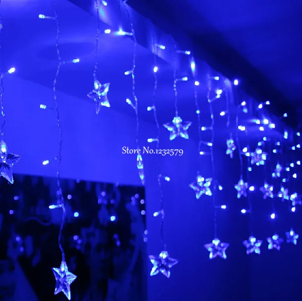 Гирлянда занавеска со звездами 4 м 100 светодиодов|light garland|string lights garlandscurtain string light |