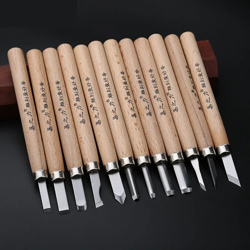 Резьба по дереву набор инструментов Деревообрабатывающие инструменты долото резчиков нож для гравировки комплект W044