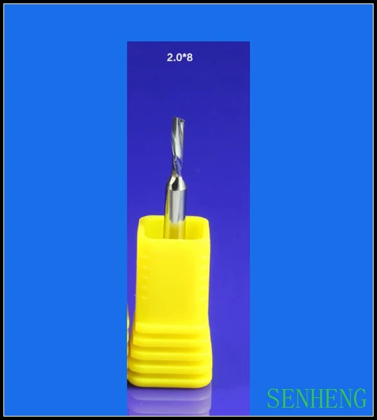 5pieces 3.175*2.0*8mm aluminum left hand down cutter single flute spiral mill tool cutters cnc router bits | Инструменты