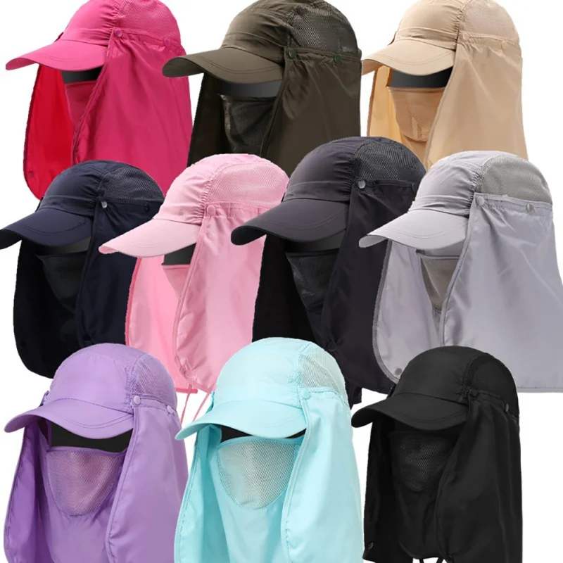 

Outdoor Sport Camping Hiking Visor Hats UV Protection Face Neck Cover Fishing Sun Protcet Caps Fishing Clothing