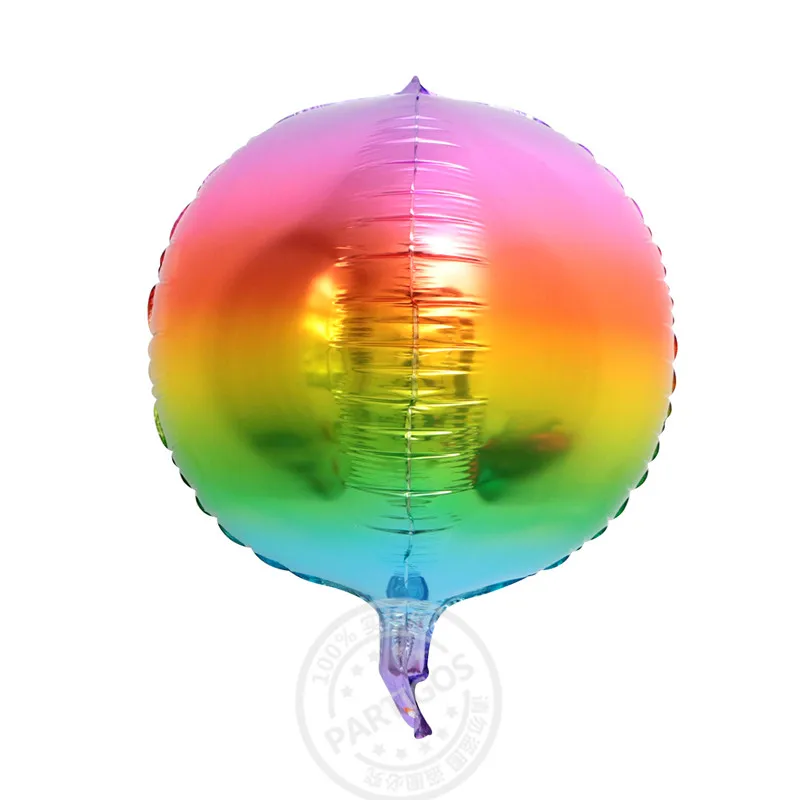 1 шт. 22 дюймов 4D градиент Цвет круглые шары Цвет Фул глобальной Свадебные украшения ко дню рождения, вечерние Декор гелий Фольга воздушные шары
