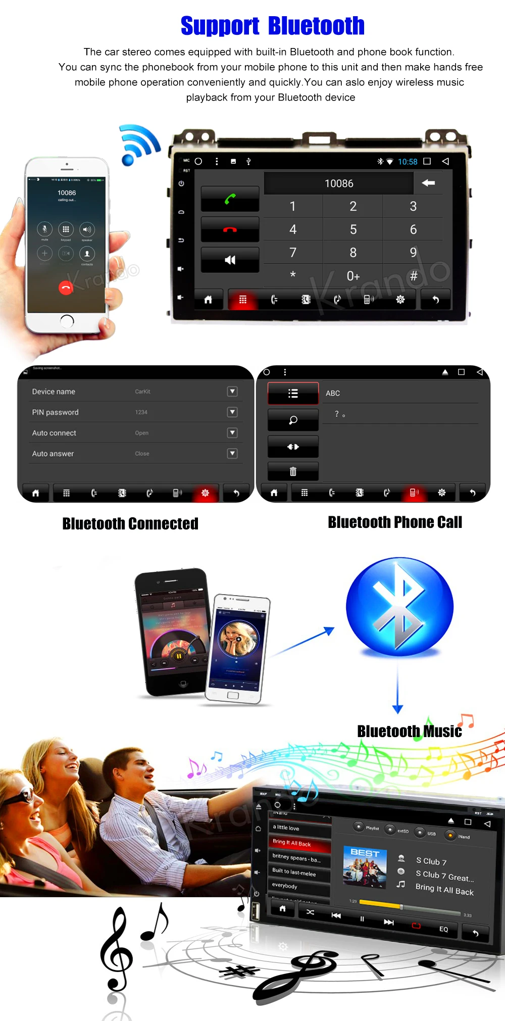 Cheap Krando Android 8.1 9" IPS Full touch big screen car Multimedia player for TOYOTA PRADO 120 2002-2009 audio player gps BT wifi 4