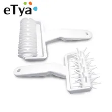 1 шт. тиснение пластиковый ролик для резки печенья шлифовальный станок для обработки отверстий пирог для пицци и печенья роликовый нож иголка для рукоделия ролик