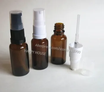 

360 x 20ml Amber Glass Lotion Pump Bottle,20cc Glass Essential Oil Bottle With Pump.