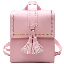 Bolso de la borla Mochila 2017 Marea Ocio Coreano Vendedor Caliente de Invierno de La Moda Retro de La Pu de Viaje Mochilas Para Adolescentes Mujeres Niñas Bolsa